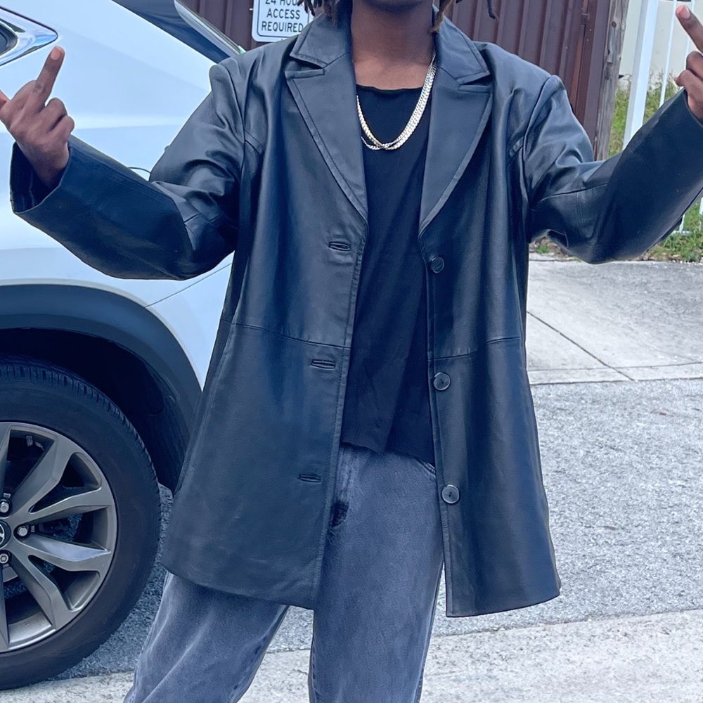 Black Worthington leather jacket